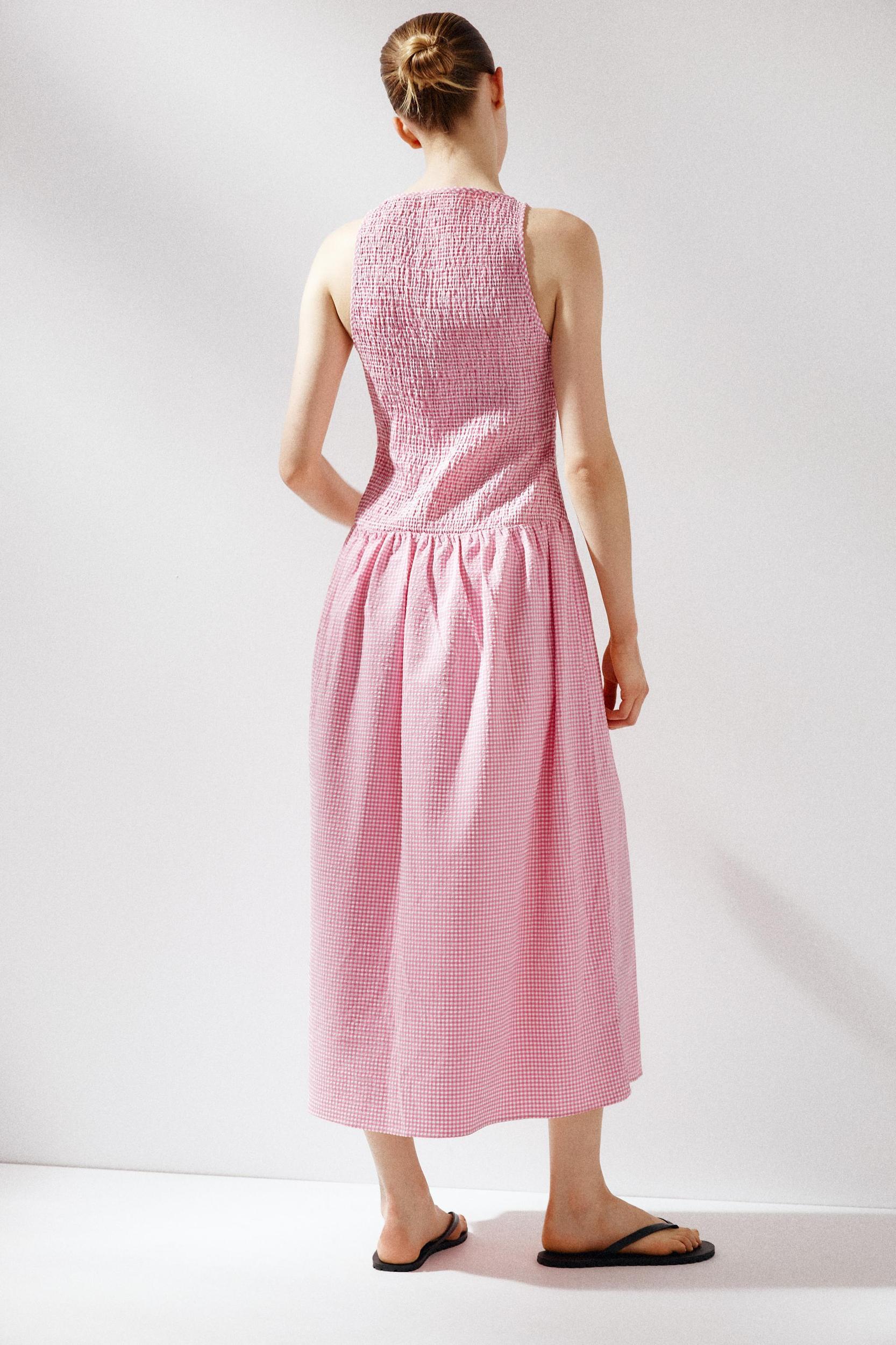 GINGHAM MIDI DRESS Product Image