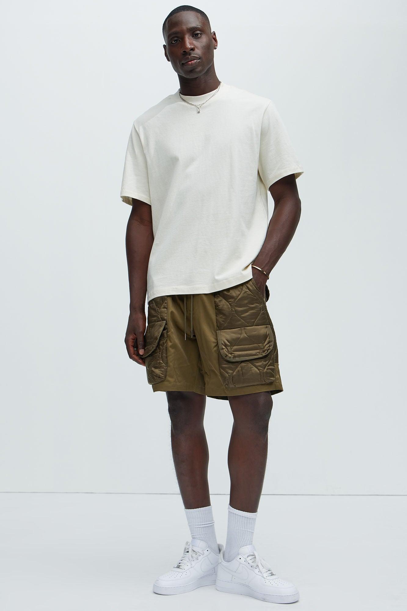 Marlo Quilted Shorts - Olive Product Image