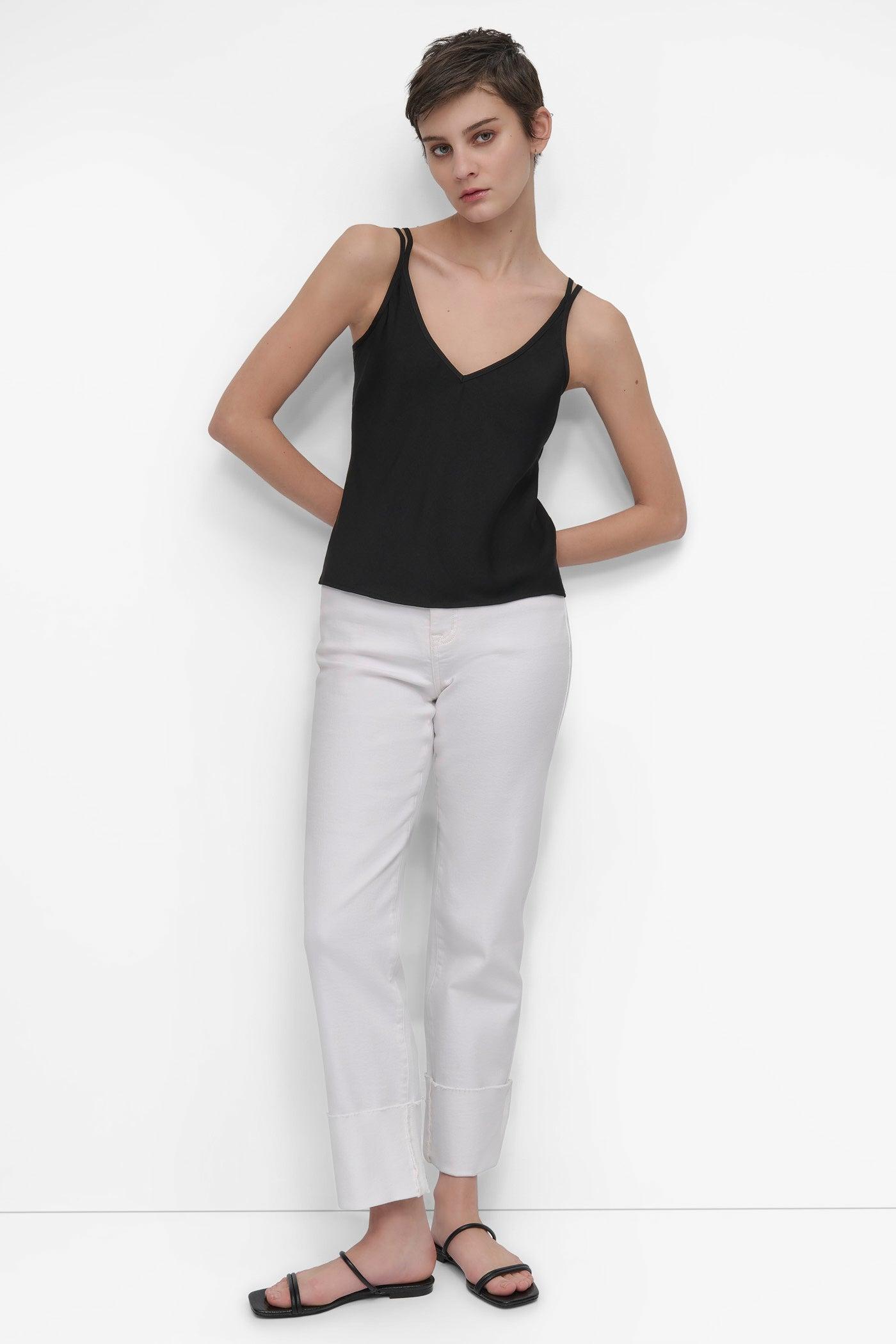 STRAPPY V-NECK CAMI W/ADJUSTABLE STRAPS Product Image