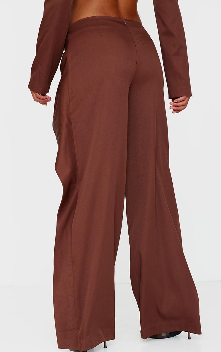 Chocolate Brown Twist Detail Pants Product Image