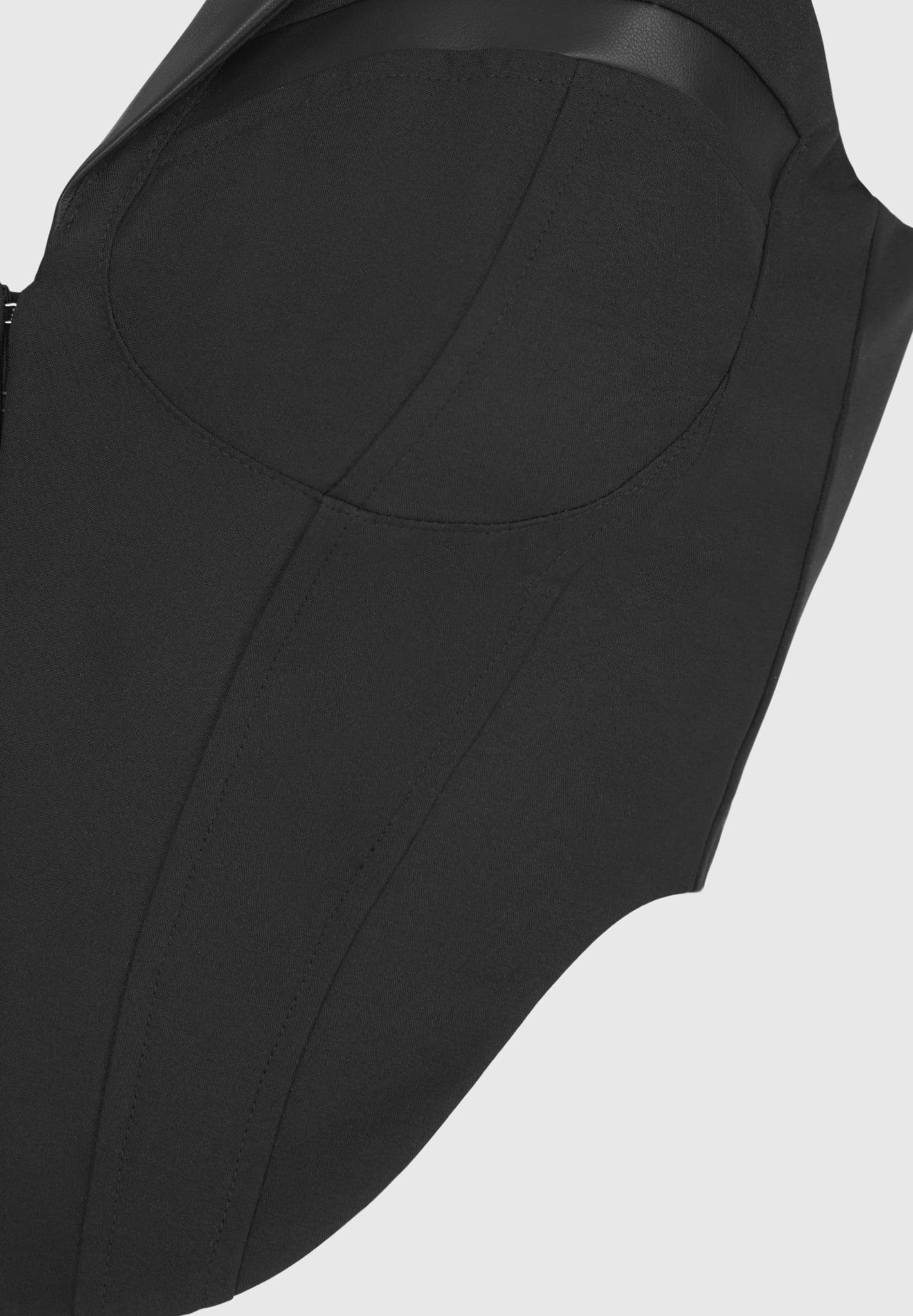 Waistcoat Corset Top - Black Female Product Image