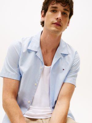 Regular Fit Linen-Blend Camp Shirt Product Image