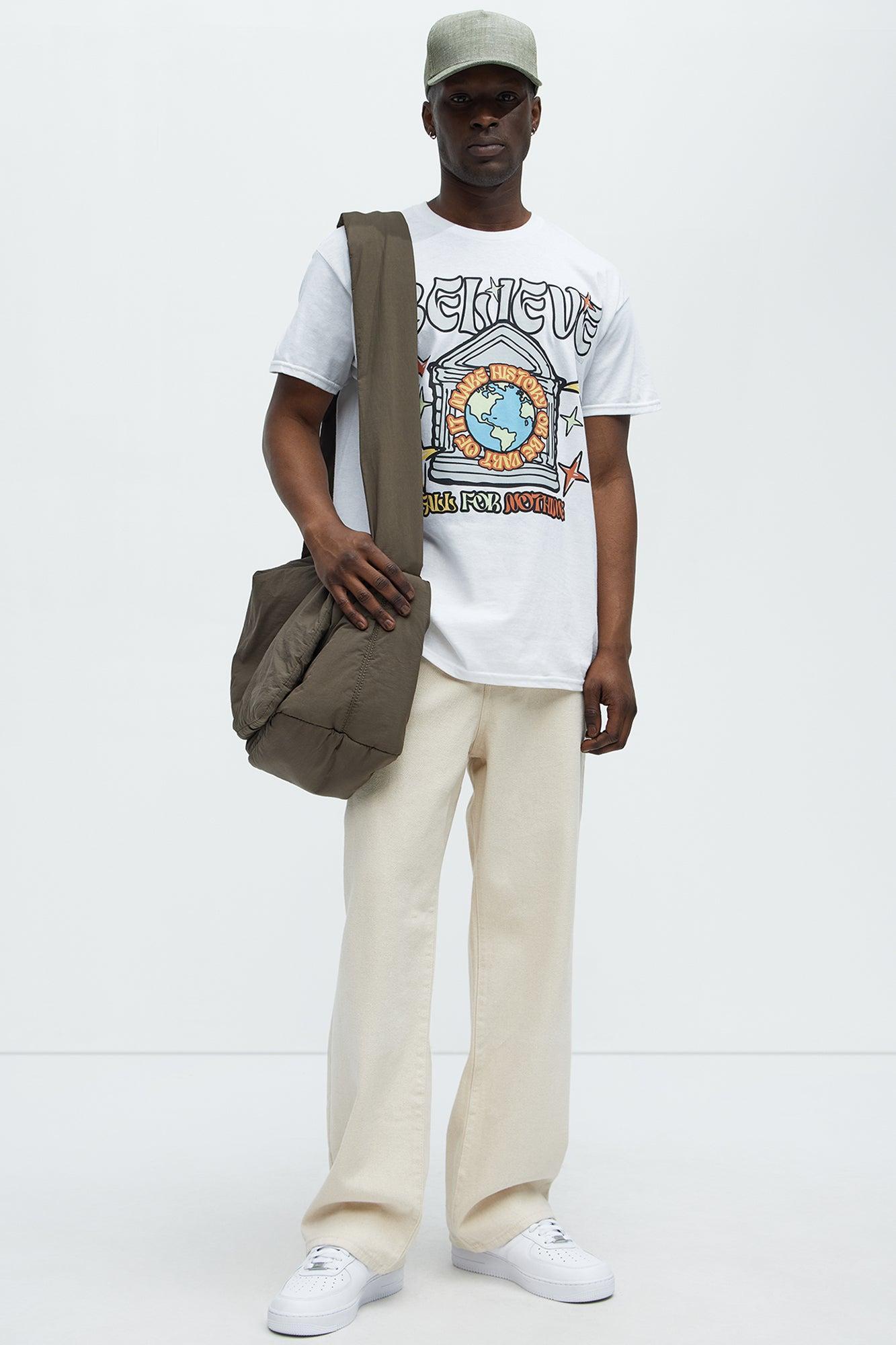 Fall For Nothing Short Sleeve Tee - White Product Image