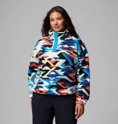 Columbia Womens Helvetia II Printed Cropped Half Snap Fleece Pullover- Product Image