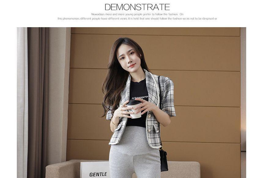 Maternity High Waist Plain Bootcut Pants Product Image