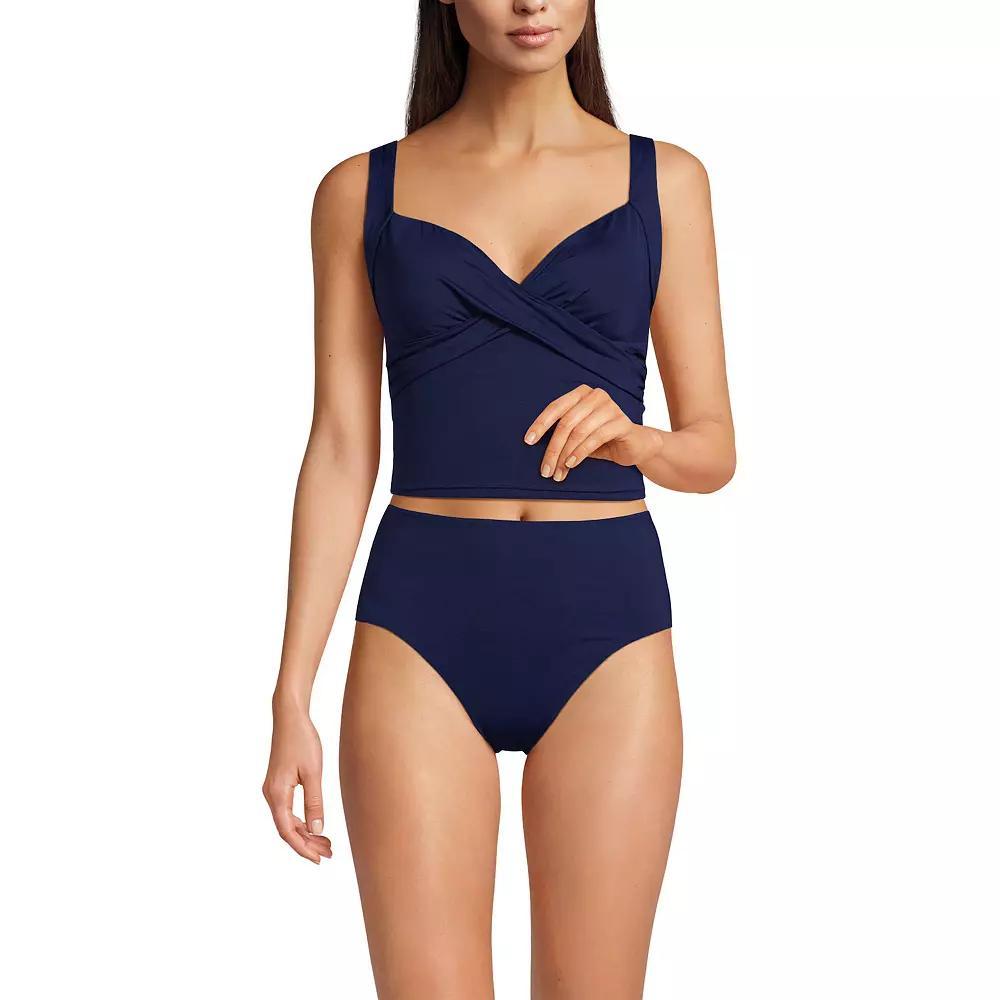 Women's Lands' End Chlorine Resistant Wireless Cropped Tankini Top,  Product Image