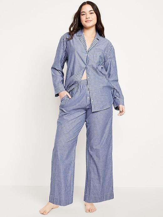 Poplin Pajama Pant Set Product Image