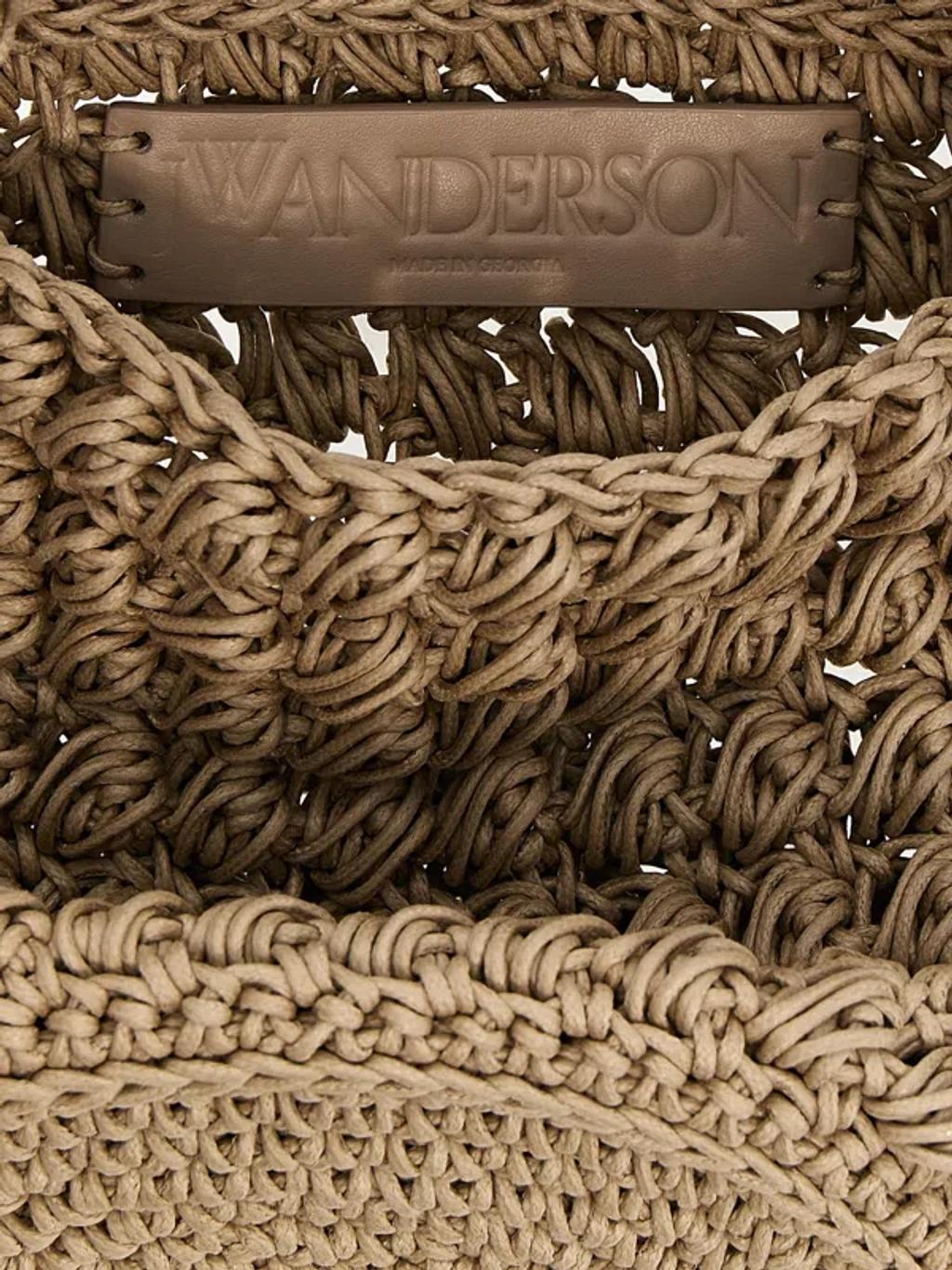 JW ANDERSON Anchor Plaque Shoulder Bag In Grey Product Image