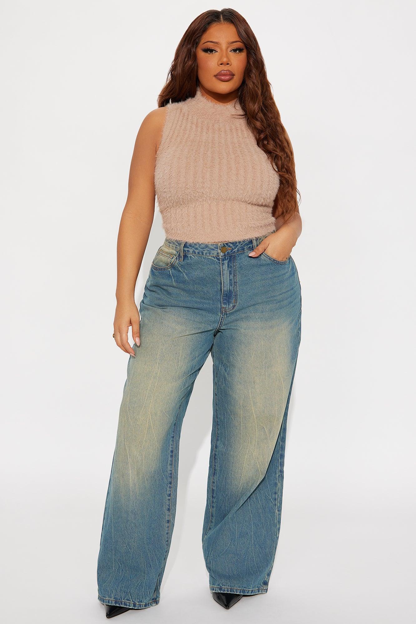 Soft Touch Fuzzy Sweater - Taupe Female Product Image