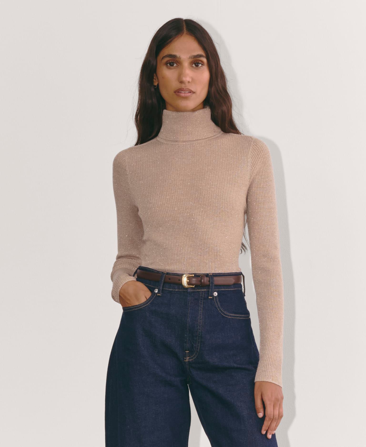 Womens Turtleneck in Lurex Merino Sweater by Everlane Product Image
