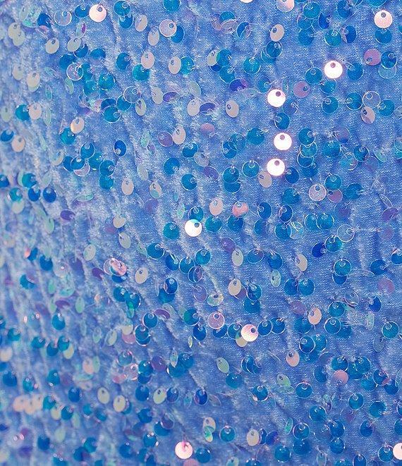 Next Up Off The Shoulder Short Bubble Sleeve Sequin Dress Product Image