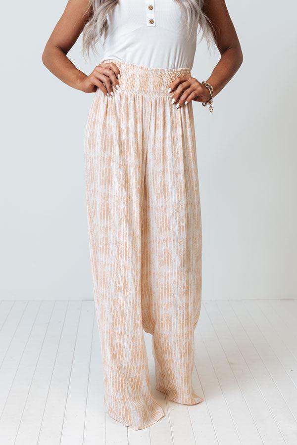 Malibu Cruise Stripe Pants In Peach Product Image