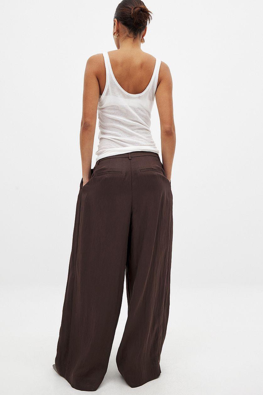 Wide Mid Waist Trousers Product Image