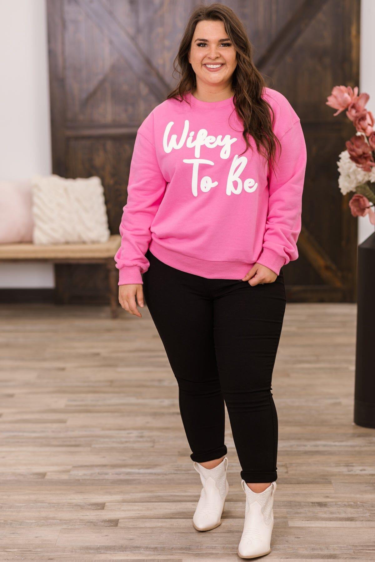 Pink Wifey To Be Graphic Sweatshirt Product Image