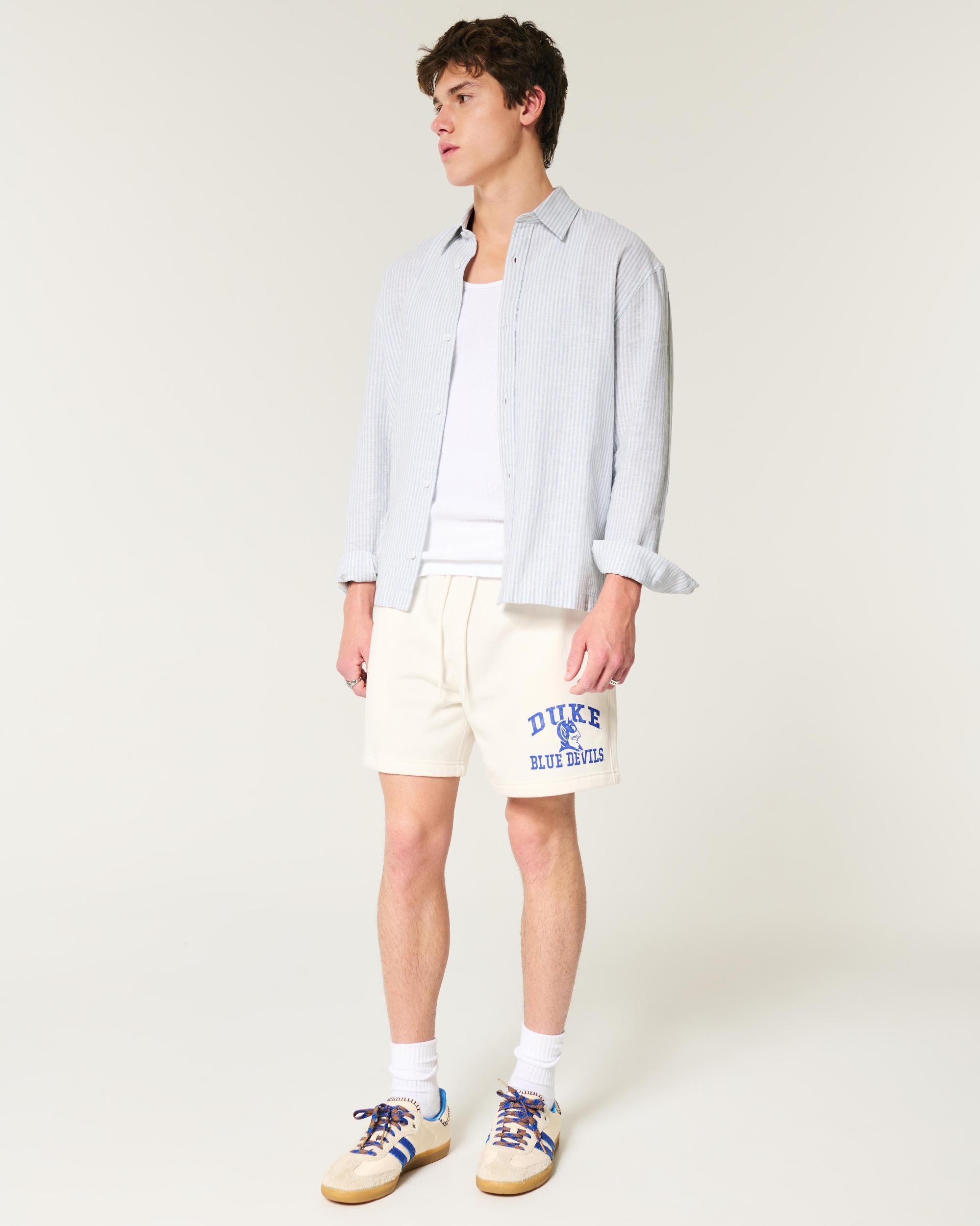 Linen-Blend Button-Through Shirt Product Image