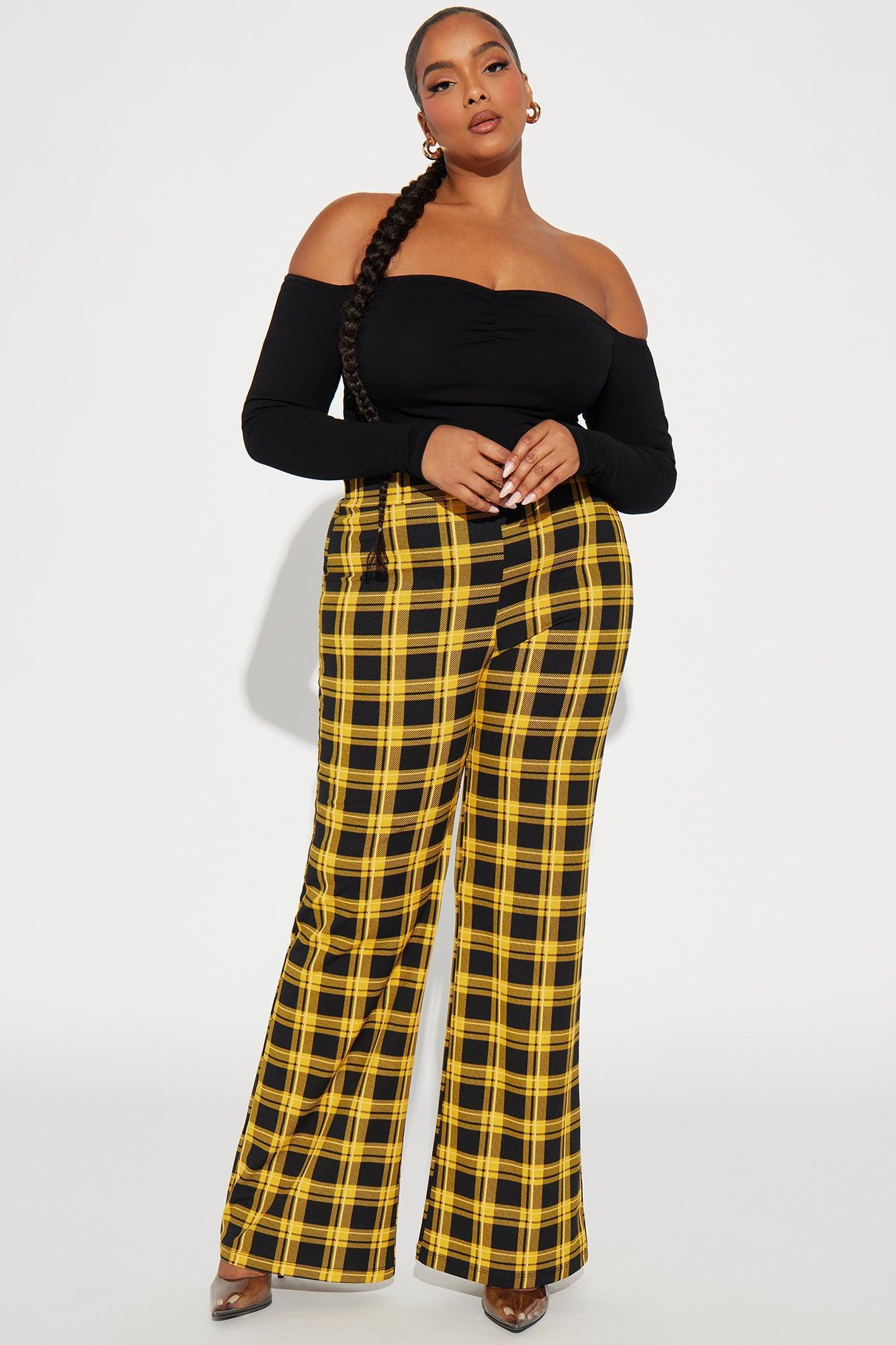 Jahia Flare Pants - Yellow/combo Product Image