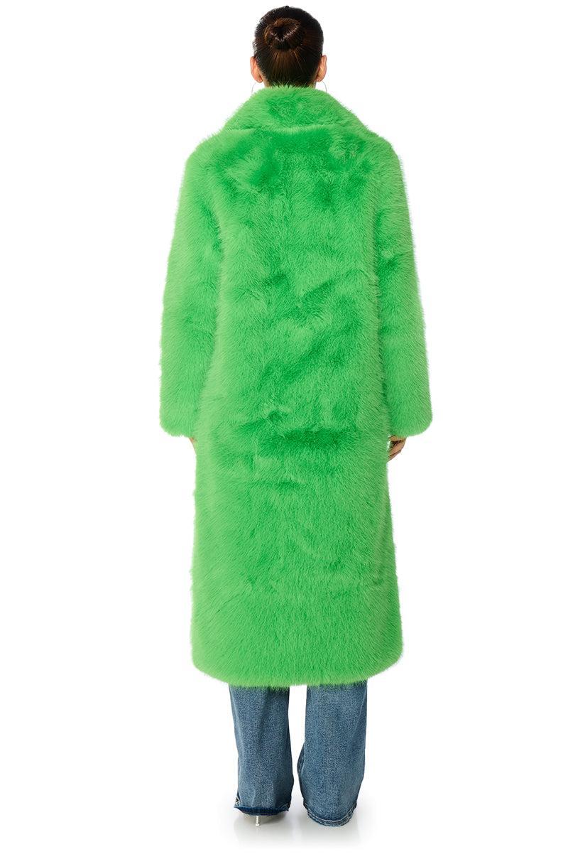 CADENCE FAUX FUR LONG JACKET Product Image