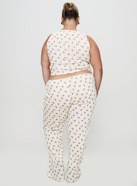 Sleepytea Pointelle Sleep Pant Multi Curve Product Image
