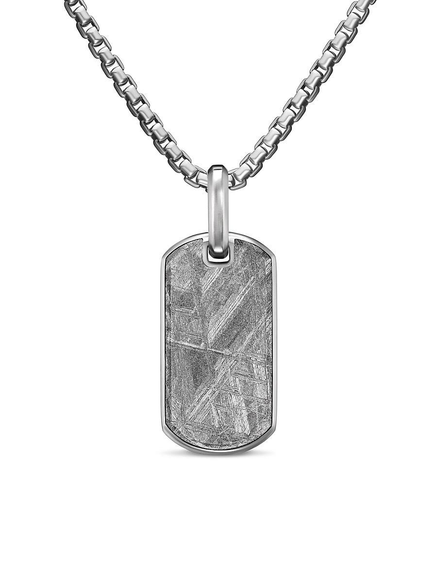 Mens Chevron Tag in Sterling Silver Product Image