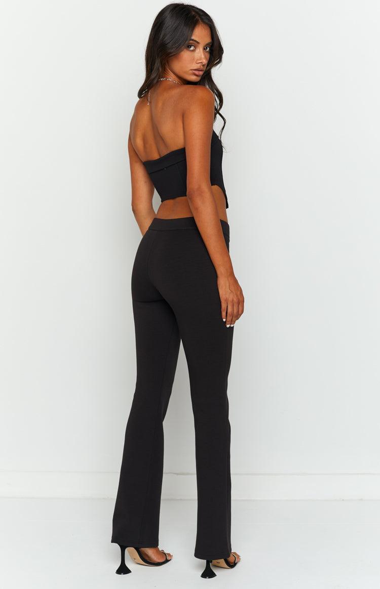 Noela Black Low Rise Pants Product Image