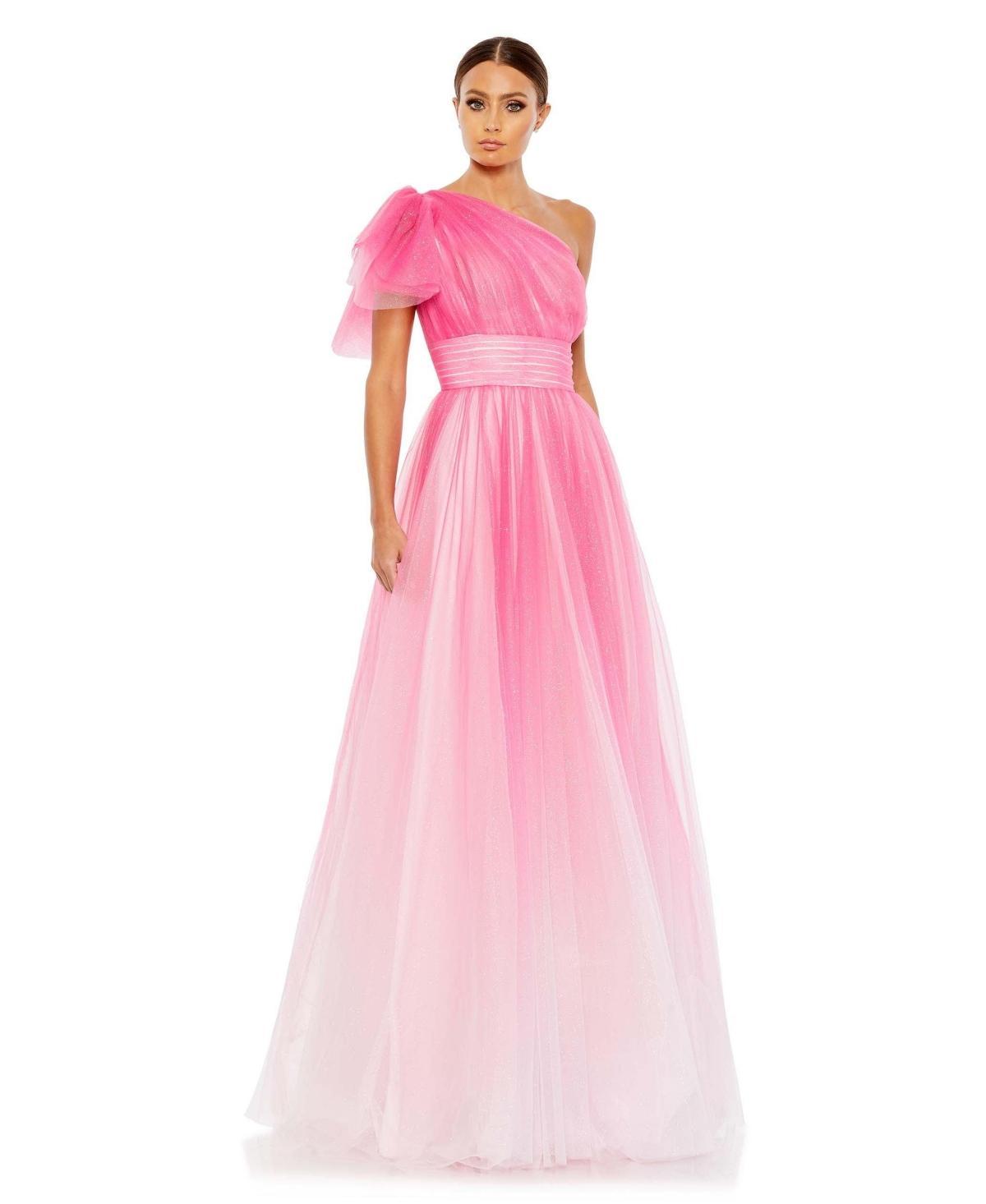 Womens Ieena Asymmetric Degrad Fit & Flare Ball Gown Product Image