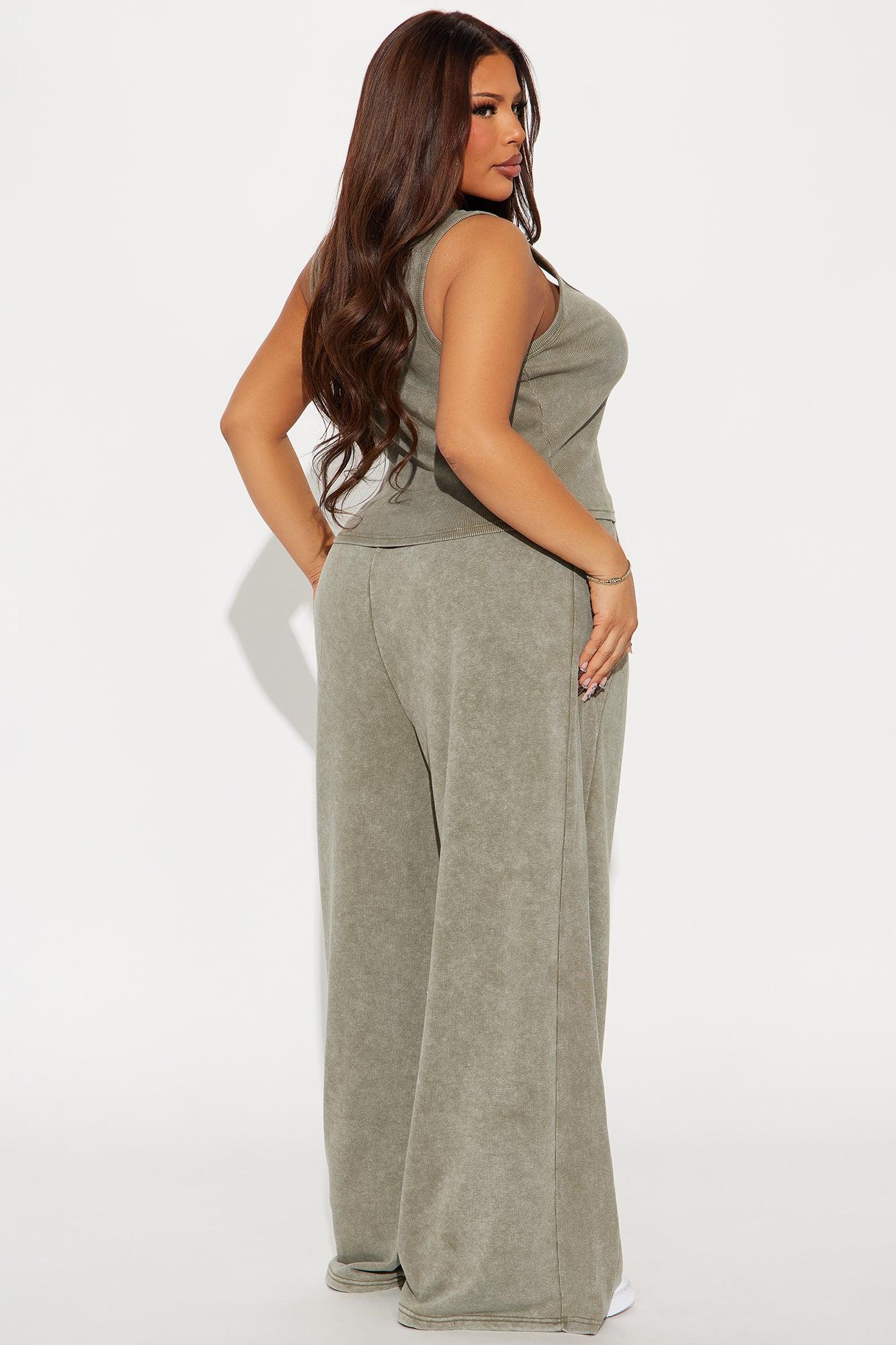 Becca Washed Pant Set - Olive Product Image