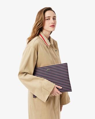 Large L.12.12 Concept Striped Clutch Product Image