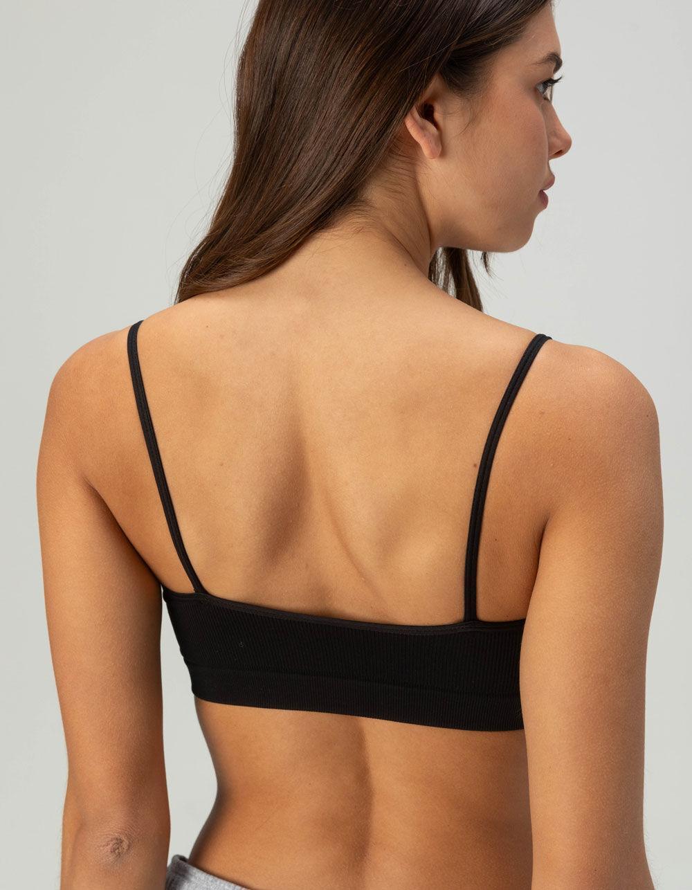 FULL TILT V-Neck Womens Bralette - BLACK Product Image