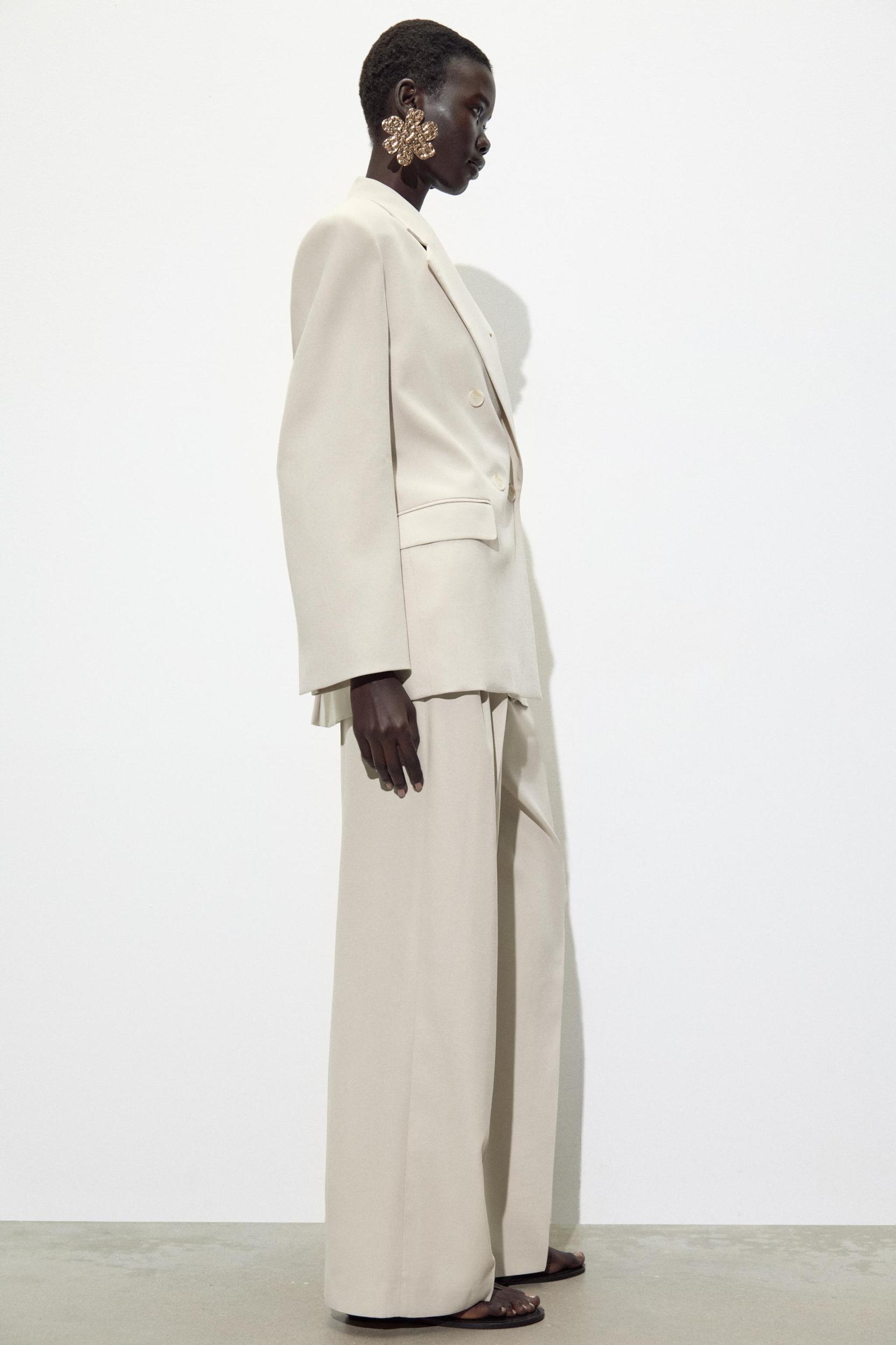 PLEATED WIDE LEG PANTS Product Image