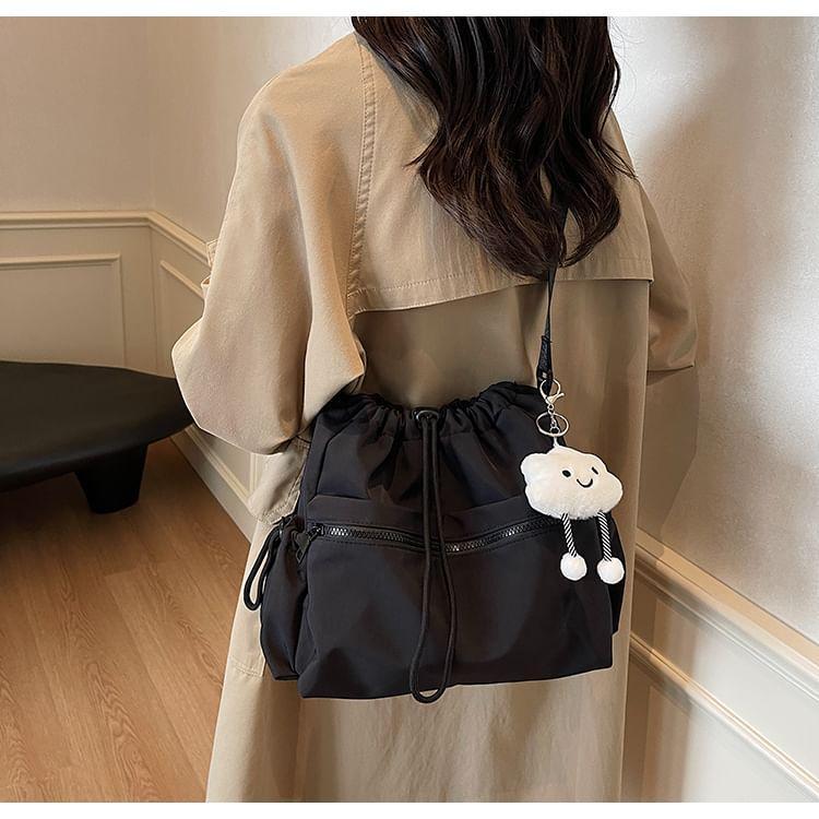 Plain Drawstring Crossbody Bag Product Image