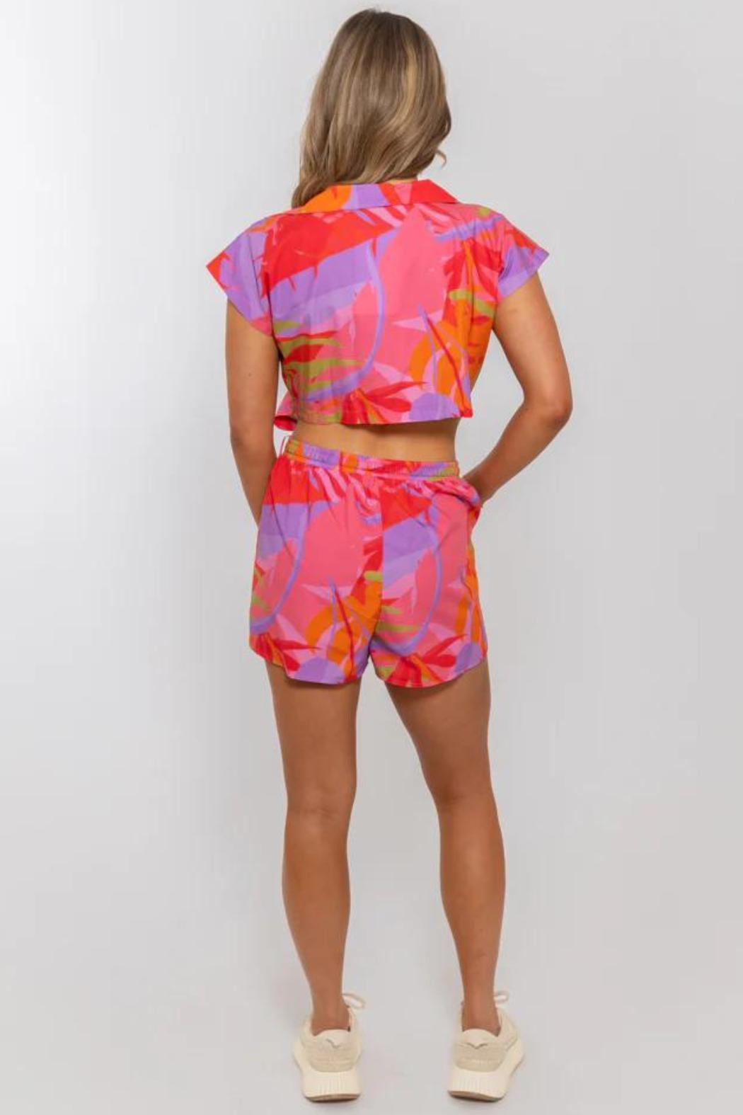 Collared V-Neck Romper Product Image