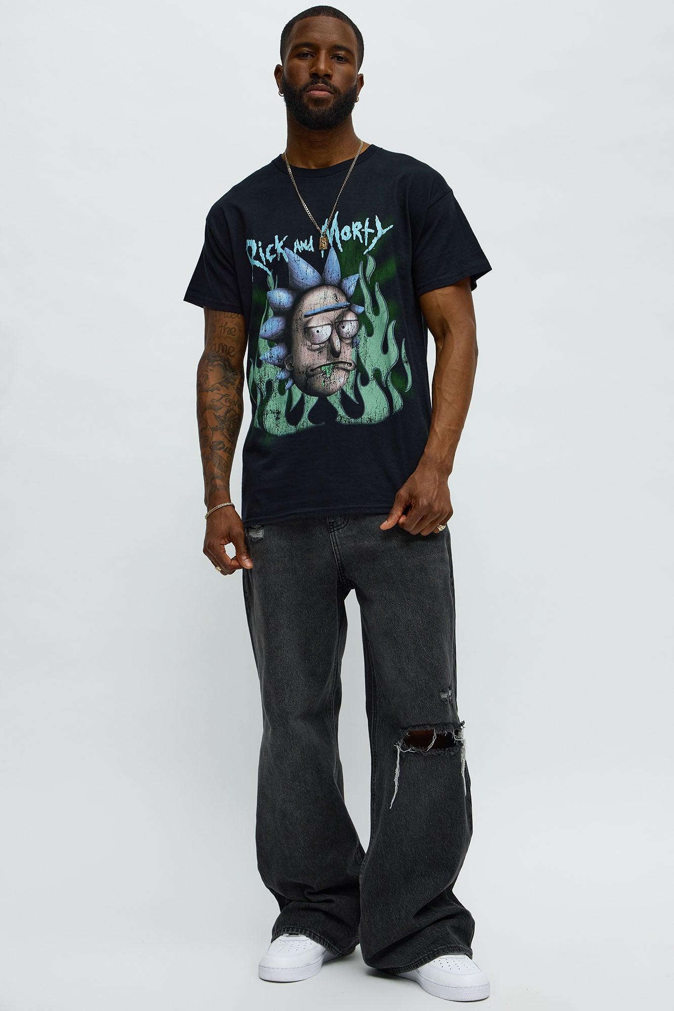 Rick & Morty Kanji Rick Sanchez Short Sleeve Tee - Black Male Product Image