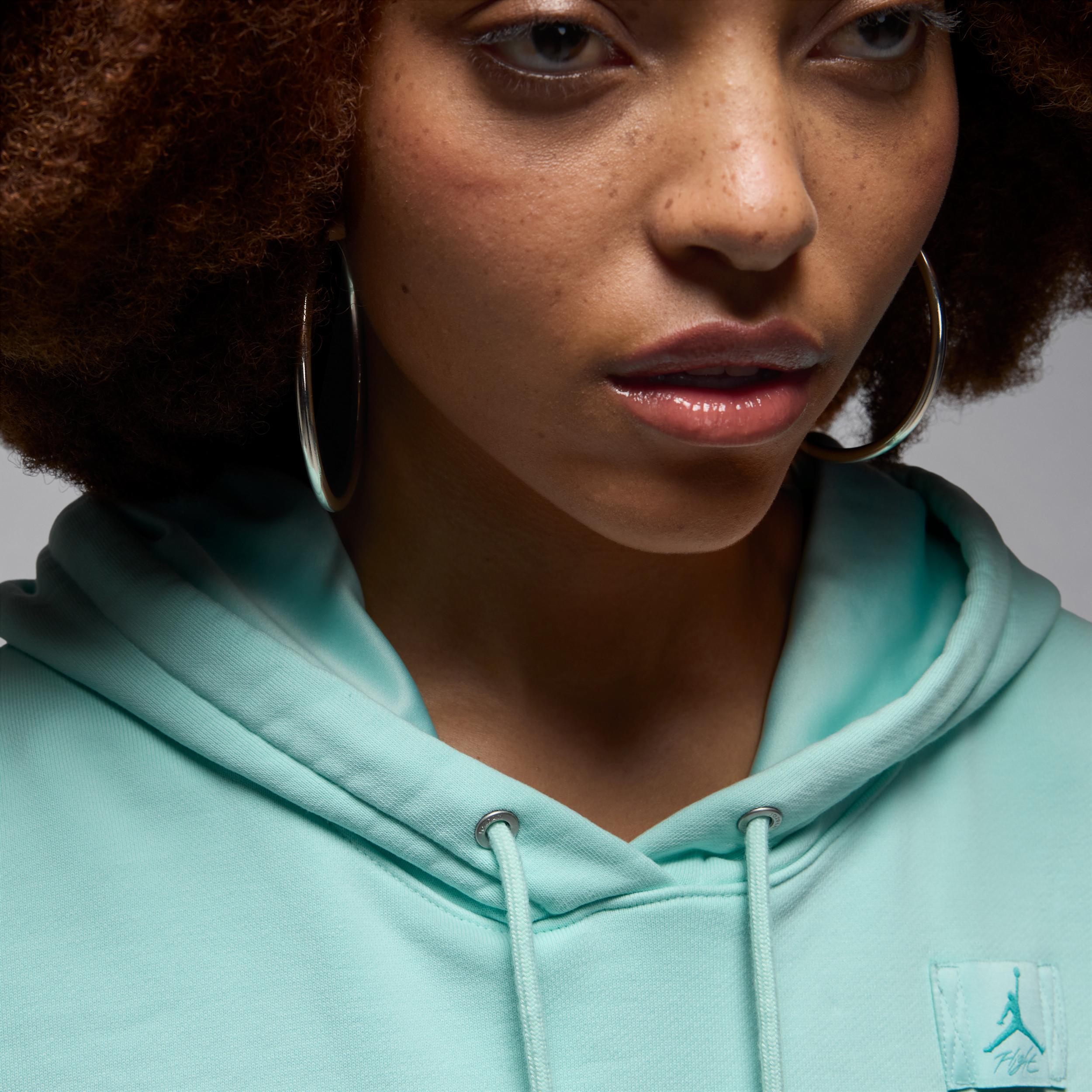 Womens Jordan Flight Fleece Satin-Lined Pullover Hoodie | HJ0036-357 Product Image