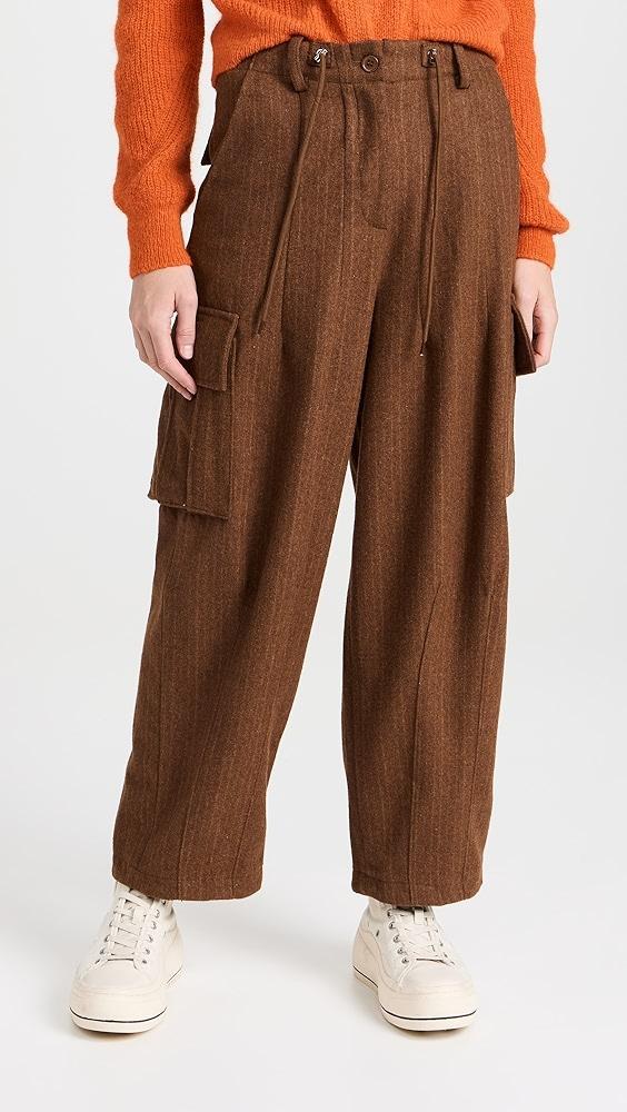 Moon River Stripe Pattern Multiple Cargo Pockets Pants | Shopbop Product Image