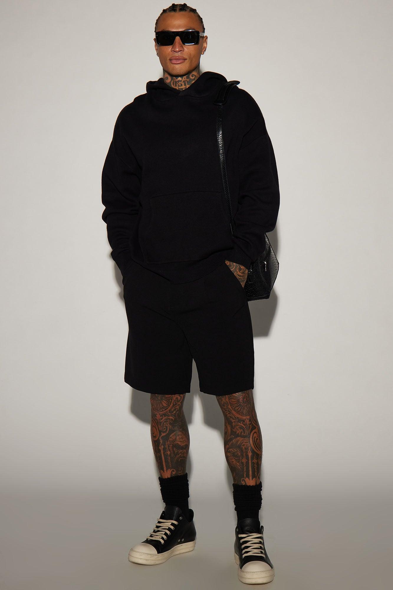 Heavyweight Sweater Hoodie - Black Product Image