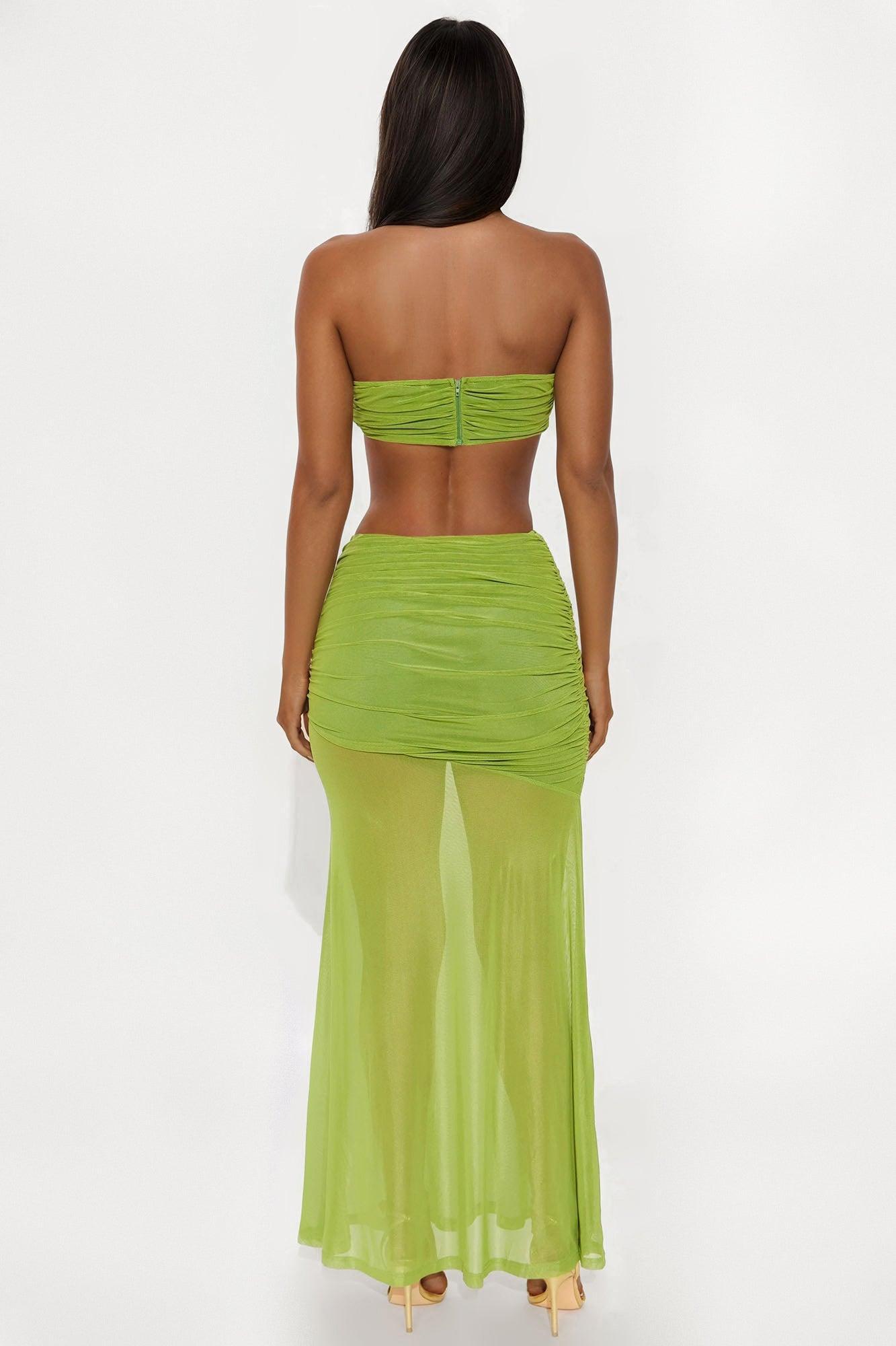 Little Miss Envy Mesh Skirt Set - Green Product Image