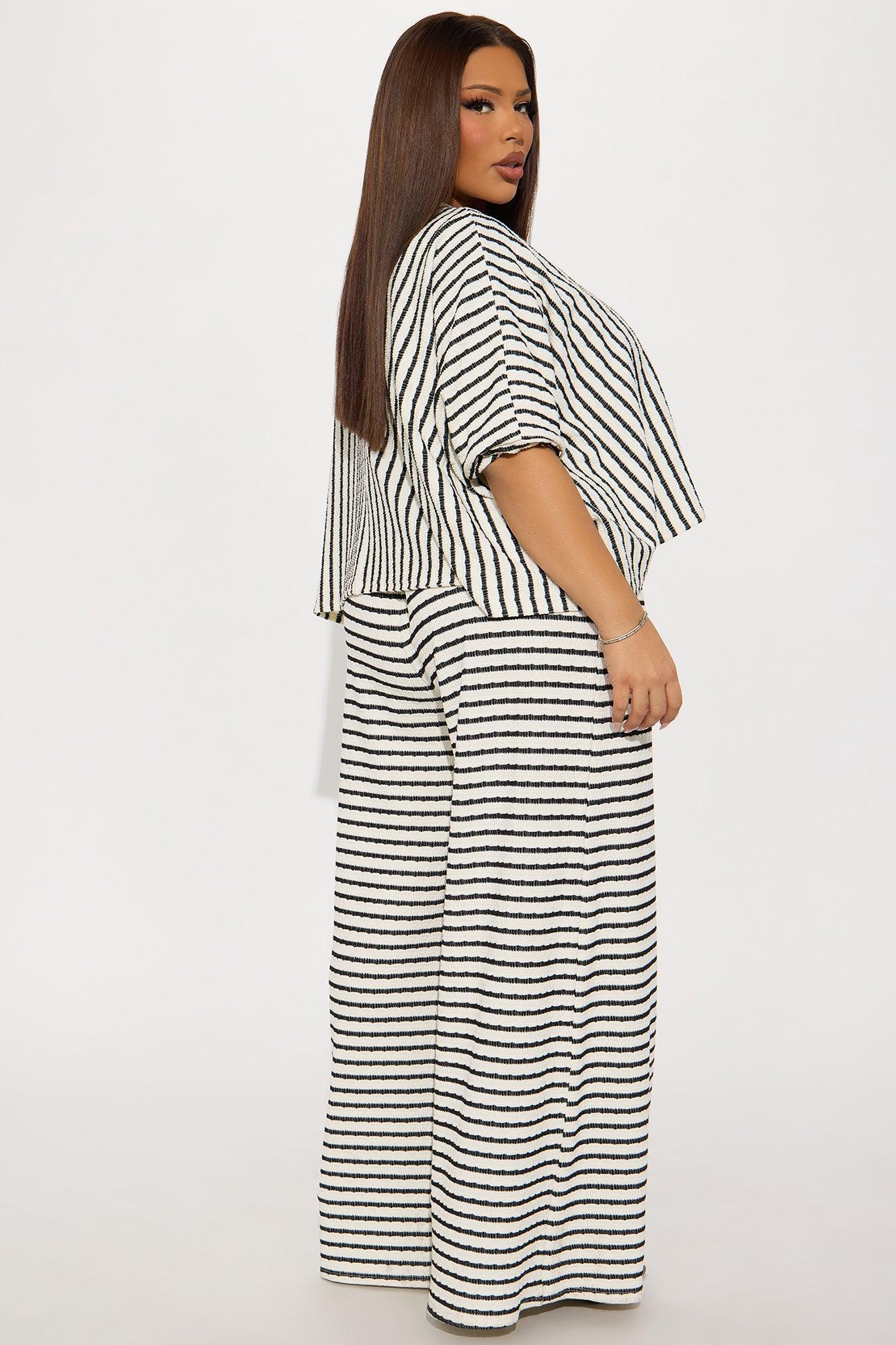 Take Your Time Jumpsuit Set - Black/combo Product Image