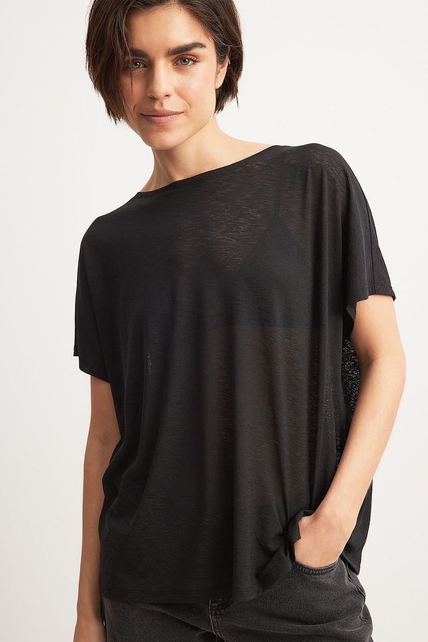 Sheer Kimono Sleeve T-shirt Offwhite Product Image