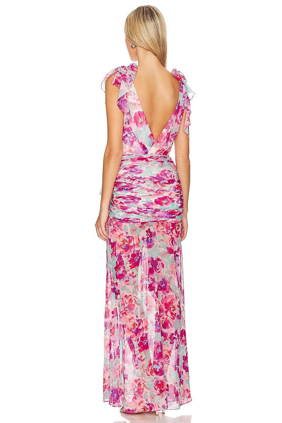 Lovers and Friends x Anja Dujakovi? Jade Gown in Pink Floral Multi Product Image