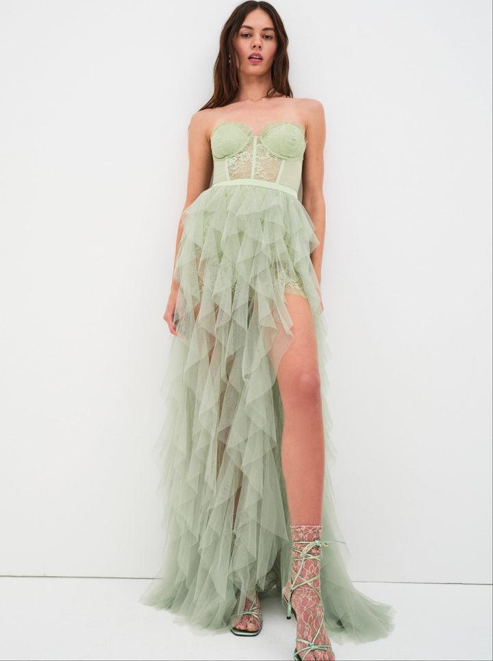 Bustier Gown — Green Product Image