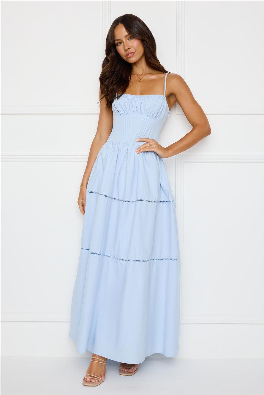 Chic At Sunset Maxi Dress Blue Product Image