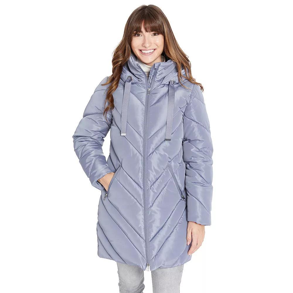 Women's Nine West Chevron Quilted Puffer Jacket,  Product Image