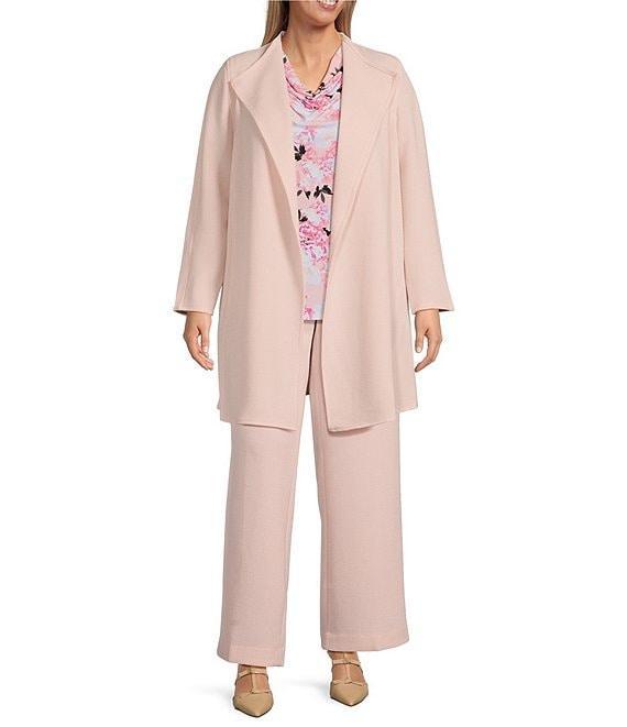 Kasper Plus Size Crepe Drape Front Cardigan Product Image