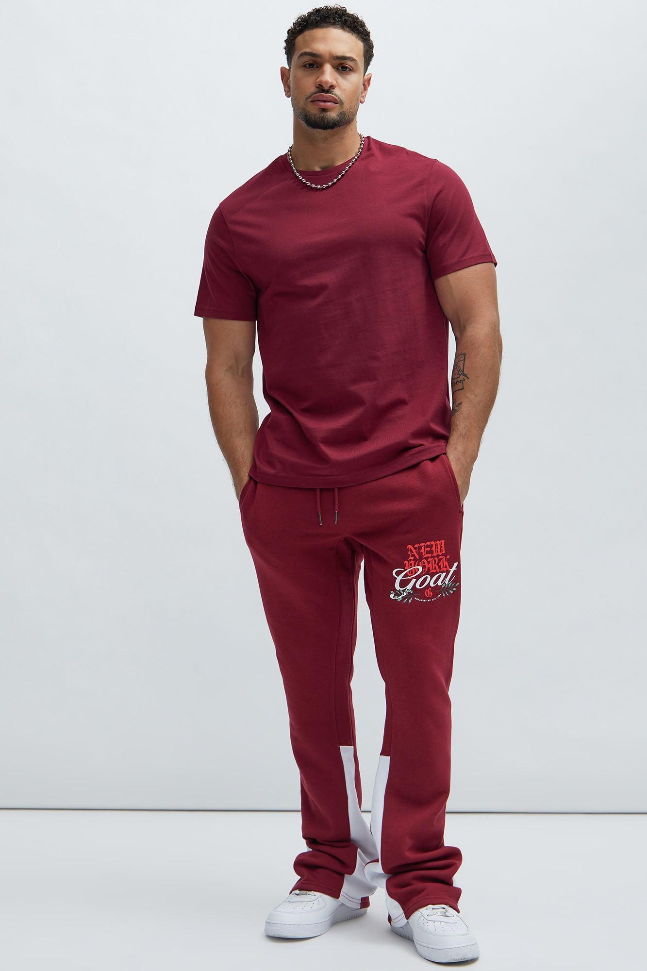 Essential Short Sleeve Crew Tee - Burgundy Product Image
