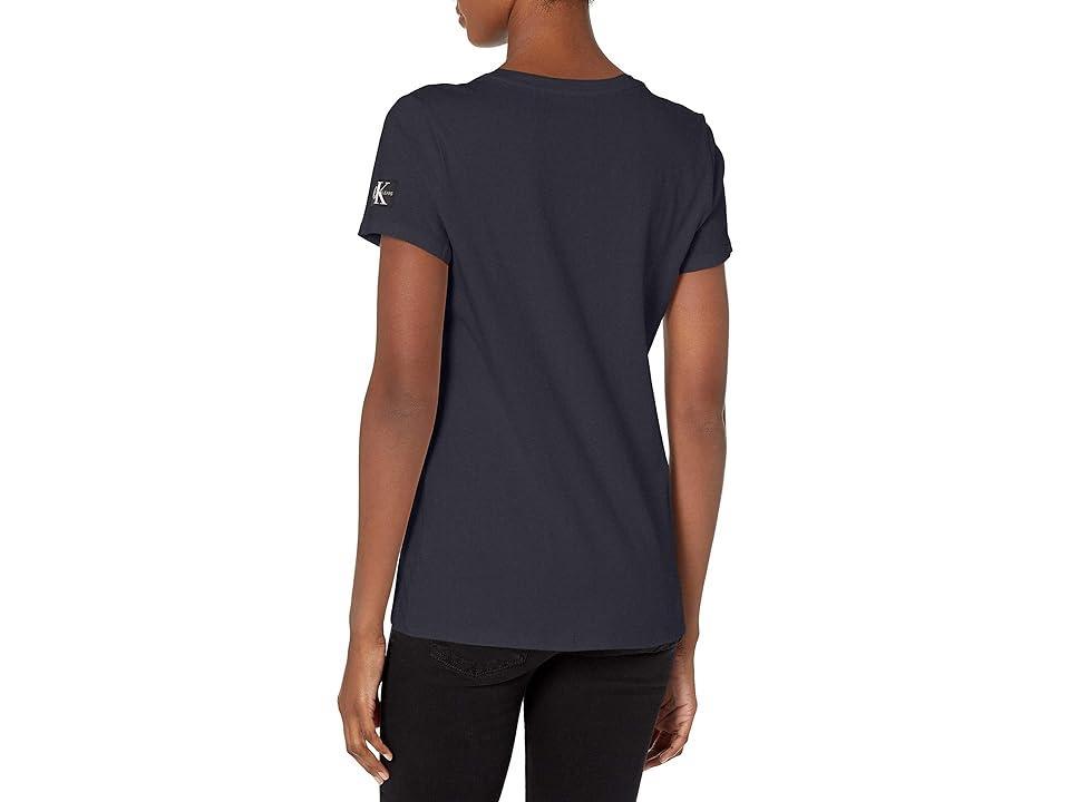 Calvin Klein Women's Short Sleeve Cropped Logo T-Shirt (Nu ) Women's Clothing Product Image