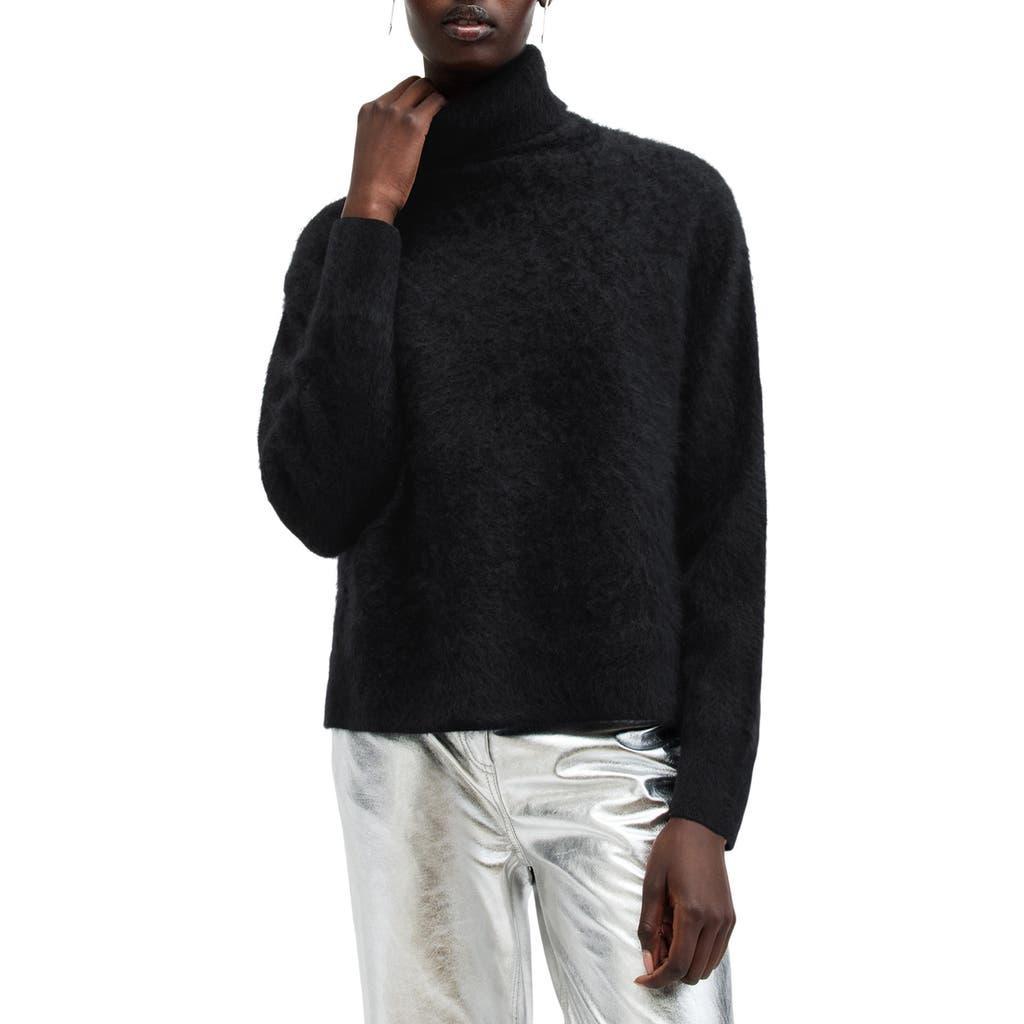 ALLSAINTS Rebel Brushed Cashmere Roll Neck Jumper In Black Product Image