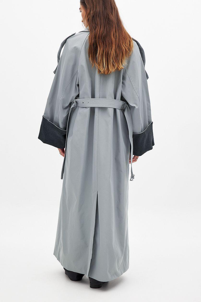 Oversized Corduroy Detail Trenchcoat Product Image