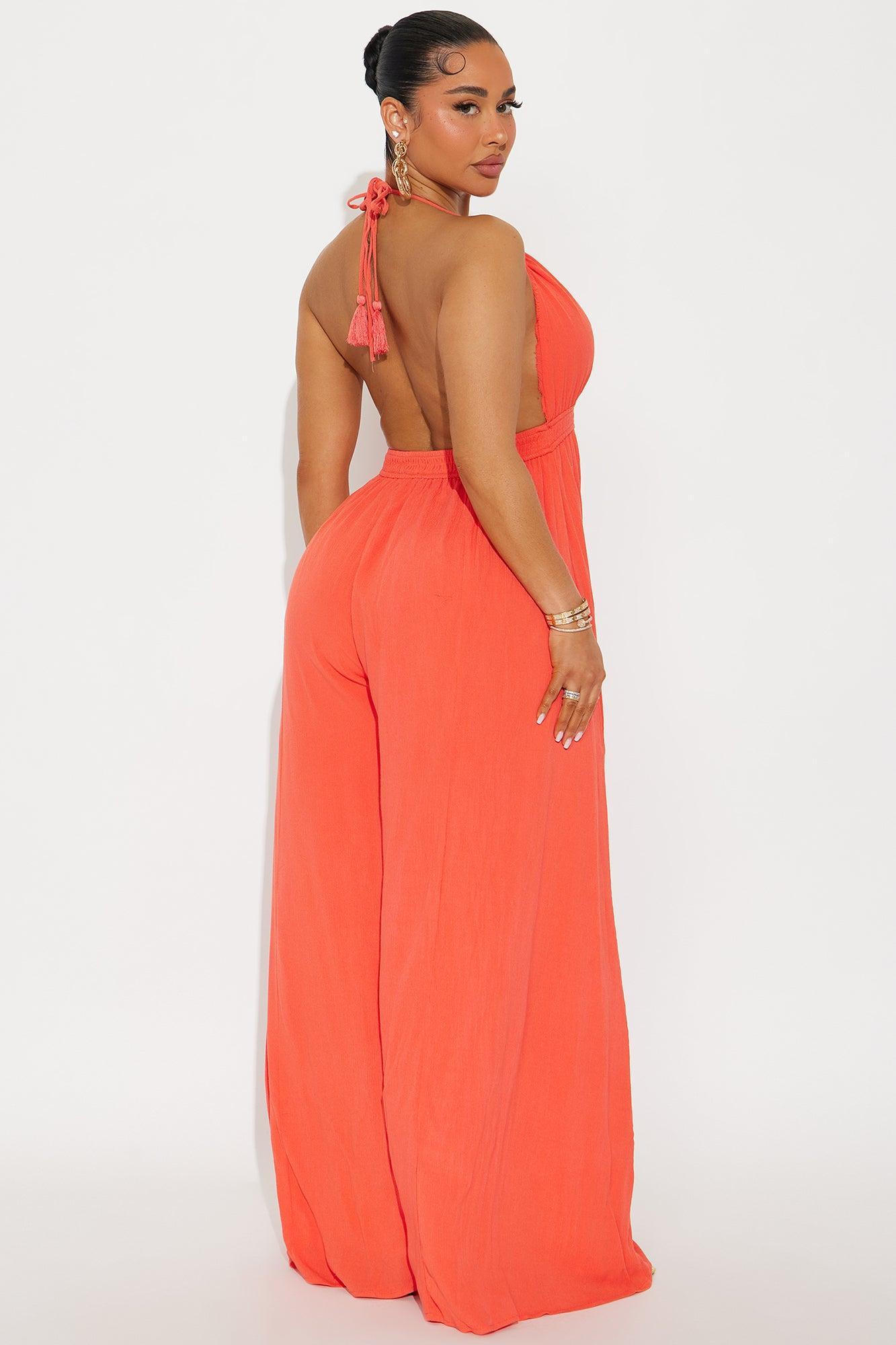 Vacay Mode On Jumpsuit - Coral Product Image