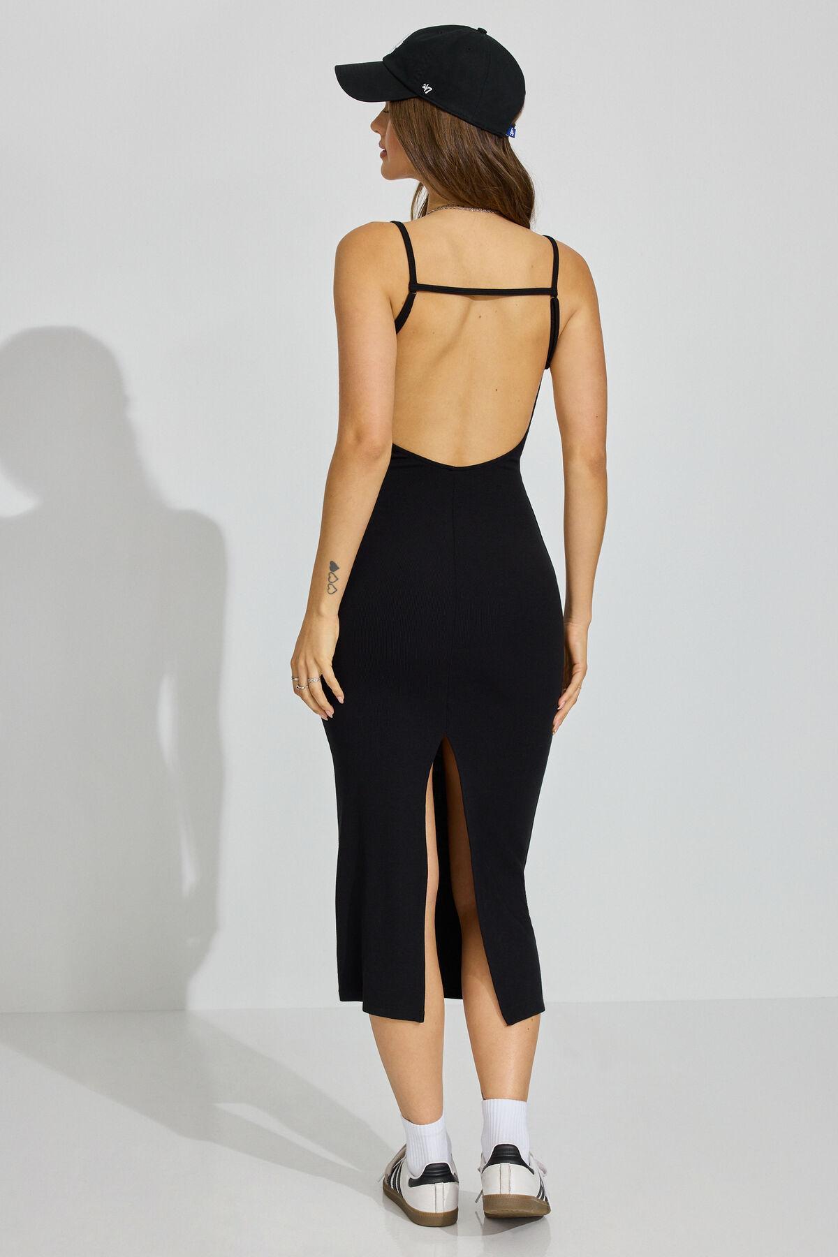 V Neck Open Back Maxi Dress Product Image