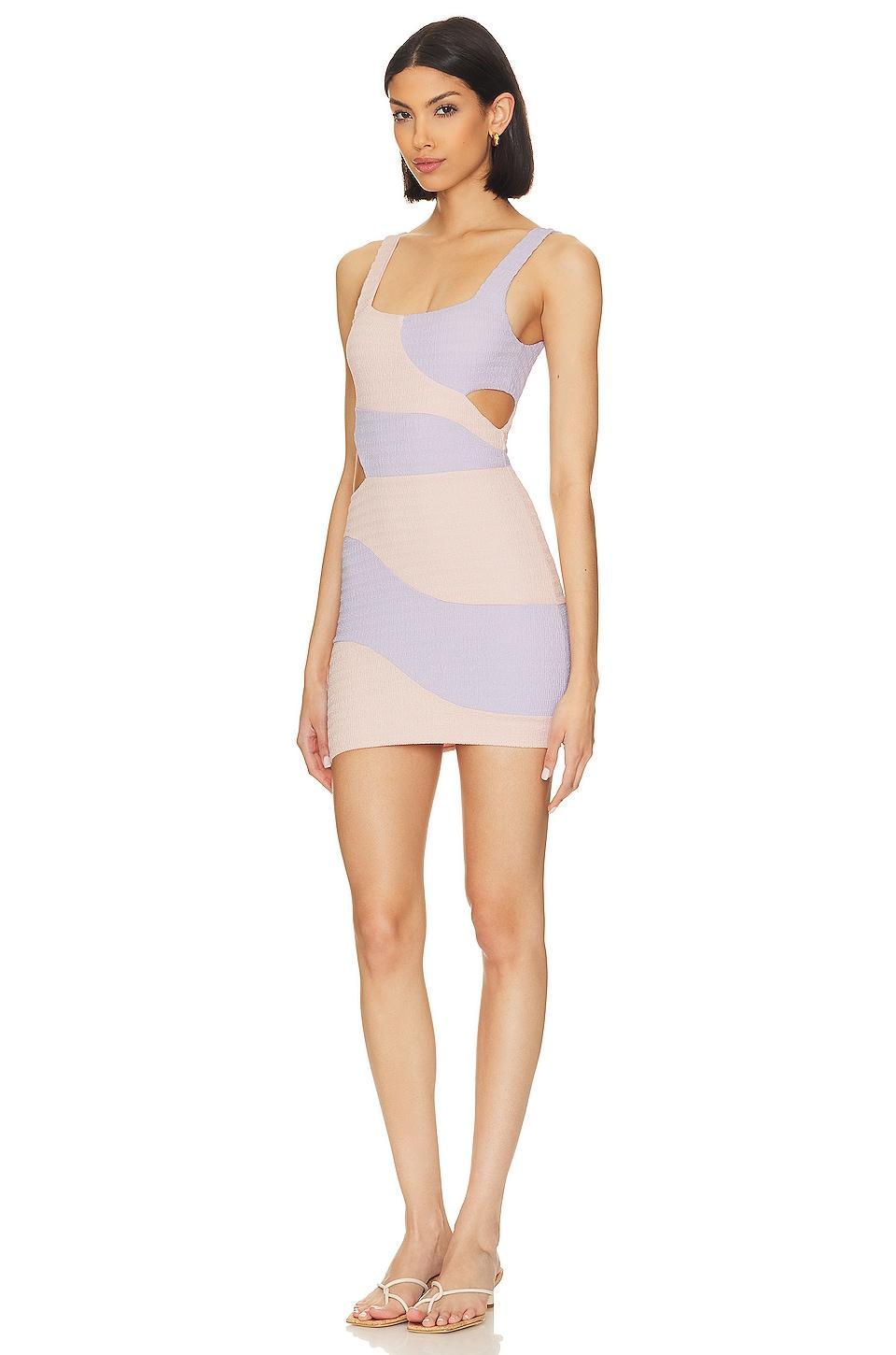 Lovers and Friends Catcha Wave Mini Dress in Pink & Lilac Product Image